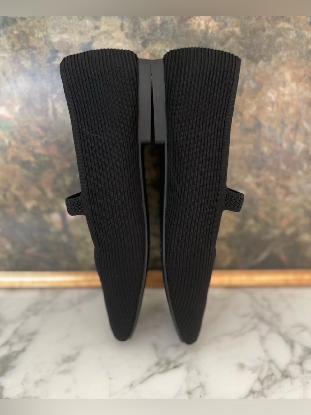 VIVAIA Margot Mary Jane Square Toe Flats Black Sz 10 (41.5) Sustainable Slip on - Picture 4 of 10